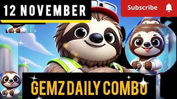 Gemz daily combo today 12 November | gemz daily combo card today Combo gemz 12 November