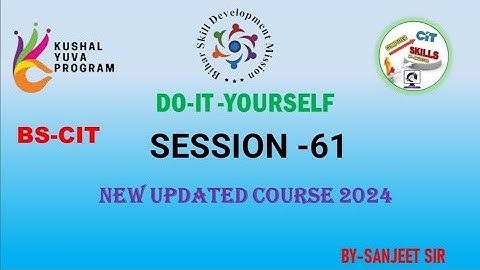 GUIDED DO IT YOURSELF SESSION 61| BS-CIT SESSION -61|Do it yourself -61||KYP COURSE