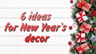 6 ИДЕЙ НОВОГОДНЕГО ДЕКОРА | 6 ideas for New Year&#39;s decor | Decoración de año nuevo ☃️