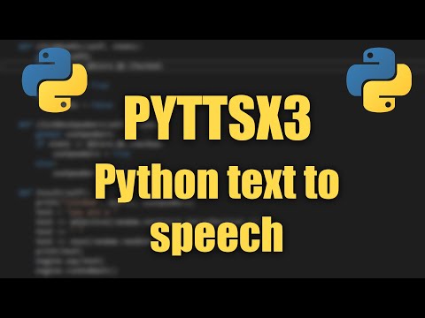 How to use text to speech in python