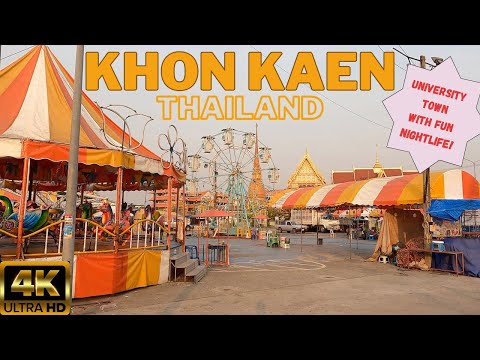 Khon Kaen, Thailand 4K Walking Tour