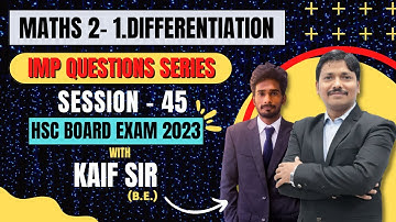 Imp Q Series : 1.Differentiation - Maths 2 | HSC Board Exam 2023 | Session 45 | Dinesh Sir