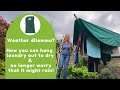 How to hang laundry out to dry and not worry about rain. Use a Laundry Mac by Chimney Sheep.