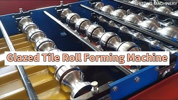 PLC Control PPGL Glazed Tile Roll Forming Machine Servo Motor 5m/min