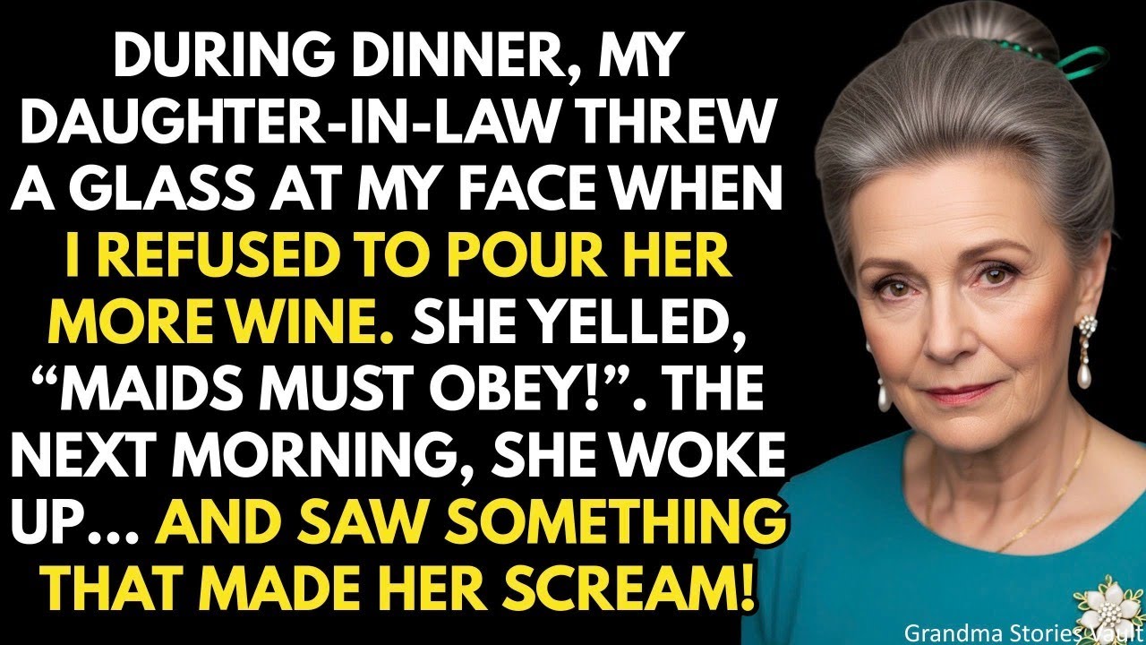 During Dinner, My Daughter-In-Law Threw A Glass At Me Because I Refused To Pour Her More Wine…