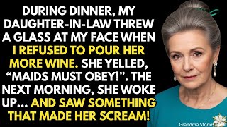 During Dinner, My Daughter-In-Law Threw A Glass At Me Because I Refused To Pour Her More Wine…