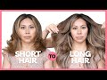 Blending hair extensions on short hair - HAIR TRANSFORMATION ON SHORT &amp; THICK HAIR #hairextensions