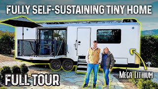 See Inside Their OFFGRID Traveling Home  Living Vehicle Trailer Full Walk Through