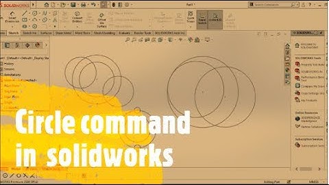 What is circle command and type of circles in solidworks?#circle #command #solidworks