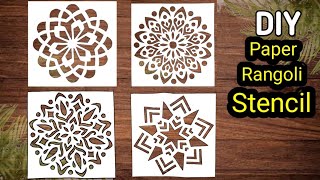 Easy Paper Rangoli Stencil Making | Rangoli Paper Cutting | Paper Cutting Design