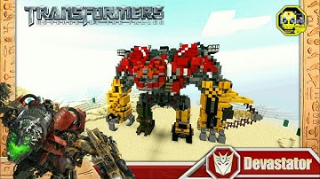 Minecraft  Devastator | Transformers 2 revenge of the fallen! ดีวาสเตเตอร์ [สร้างยากมาก]