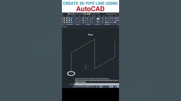 Create 3D PIPE Line Using AutoCAD #autocad #tutorial #autocadtips