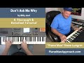 Don't Ask Me Why (Billy Joel), Free Tutorial!