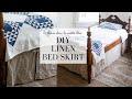 How to sew a linen bed skirt | FARMHOUSE SEWING COLLAB WITH THE LATINA NEXT DOOR