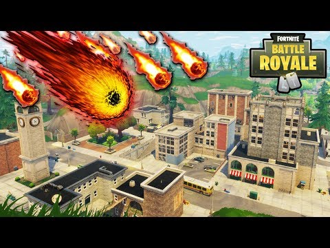 new tilted towers meteors hitting right now in fortnite season 4 meteor strike - fortnite tilted towers season 4