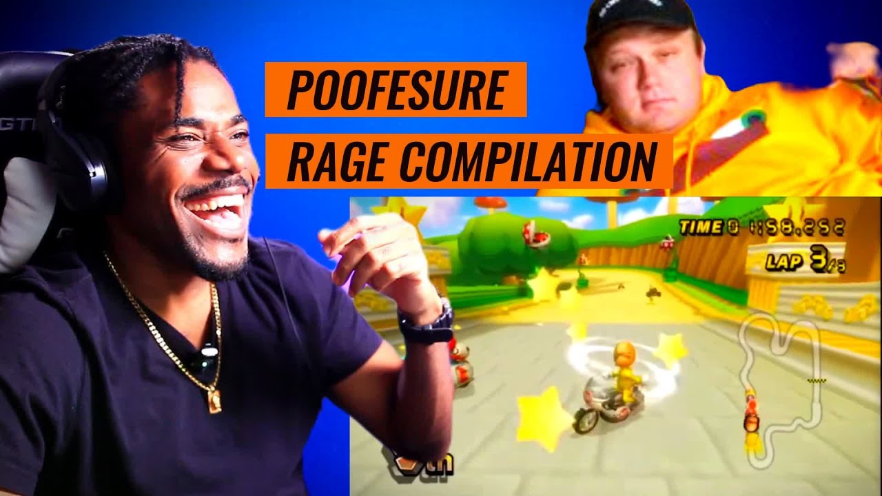Poofesure Mario Kart Rage Completions REACTION!!!