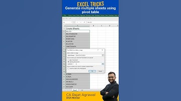 #Excel 22 Create Multiple Sheets using excel pivot filters #Shorts
