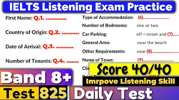 IELTS Listening Practice Test 2025 with Answers | Recent Exam - 825