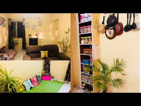 small-house-tour-|-indian-house-decor-|-1-bhk-rented-flat-organisation