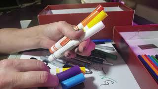 Asmr-Sorting Organizing And Testing Pens And Markers-No Talking