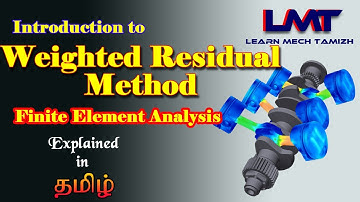 Introduction to weighted residual method/ finite element analysis/explained in tamil-solved problem