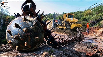 Next-level stick rakes and land-clearing machines working at an insane level