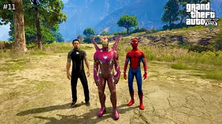 GTA V - Iron man come to save Spider man by Police