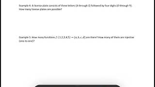 MATH 201: additive and multiplicative principles