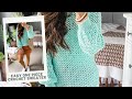 Easy 1 Piece V Stitch Pullover - Crochet Pattern