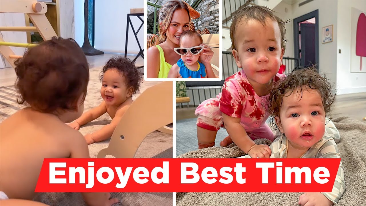 Chrissy Teigen Playing With Her Kids Esti & Wren YouTube
