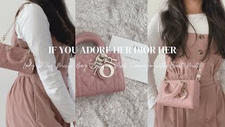 lady d-joy micro bag with heart motif 🫶🏻 to me, love me 🩷 | what's in my bag