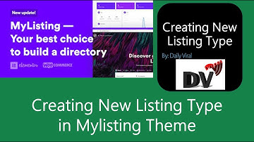 #Mylisting How to Make Listing Type in Mylisting Theme