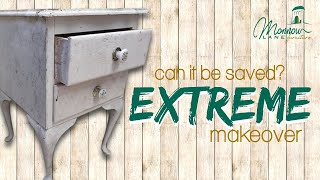 EXTREME Vintage furniture makeover | farmouse chalk paint tutorial