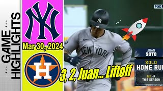 NY Yankees vs Astros [Inning 6\&7] Juan Soto solo HomeRUN Oswaldo Cabrera 2- Run Homerun