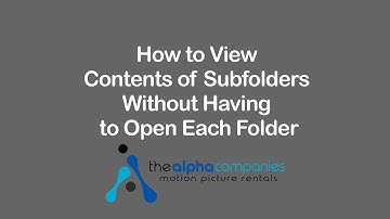 How to View Contents of Subfolders Without Having to Open Each Folder