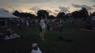 End of totality during solar eclipse at Cosmo Park