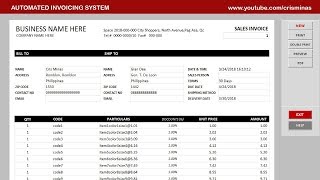 Excel Automated Invoice Generator (FREE DOWNLOAD) screenshot 3