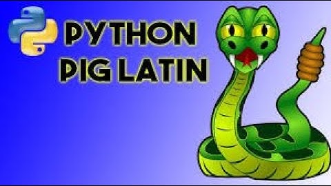 Python - English To Pig Latin Translator