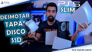 Cómo desmontar tapas laterales, unidad de disco y SSD de PlayStation 5 SLIM.