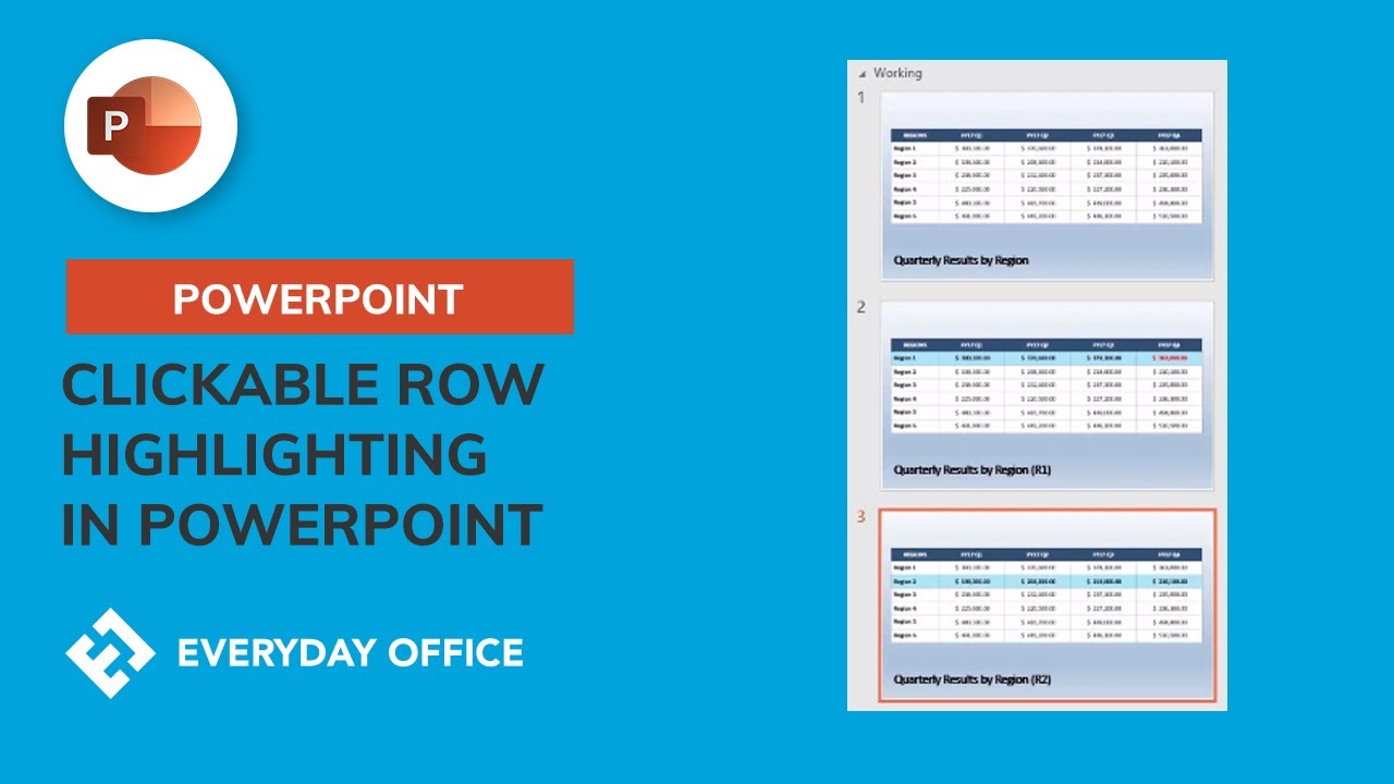 Click To Highlight Table Rows In PowerPoint YouTube Click To Highlight Table Rows In PowerPoint YouTube