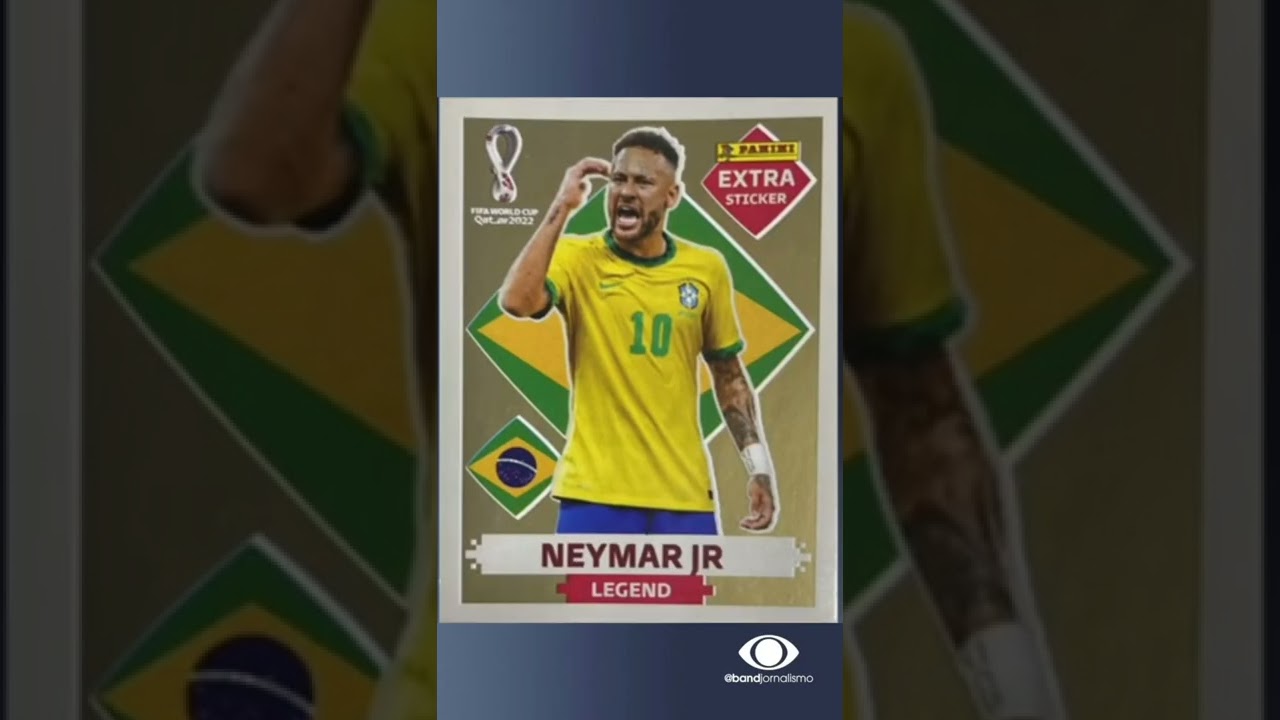 neymar jr gold oro brasil extra sticker legend - Buy Collectible