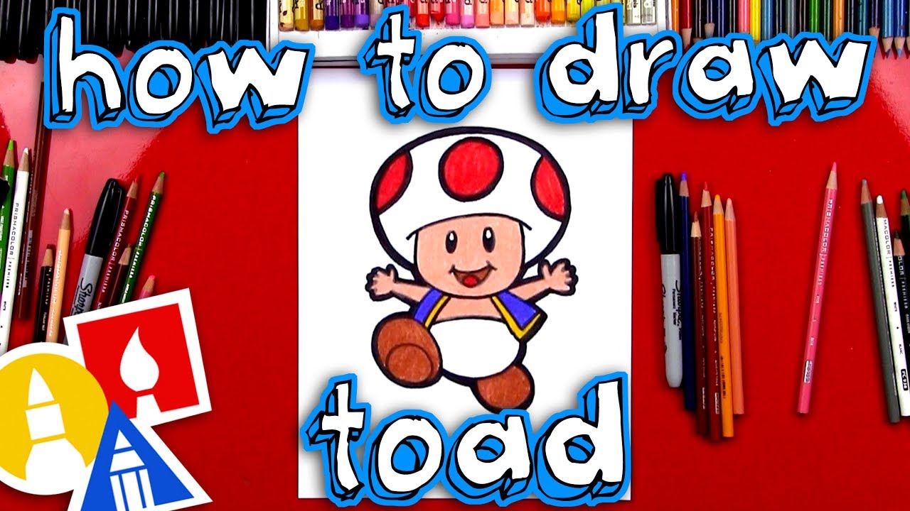 How To Draw Toad From Mario (With Body) - YouTube