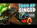 *NEW RECORD* HITTING 920+ AP ON SINGED! FLING HITS FOR HOW MUCH DAMAGE?! - League of Legends