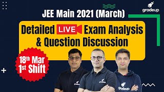 ?JEE Main Analysis 2021 (18th March,1st Shift) | Detailed JEE Main 2021 Question Paper with Solution