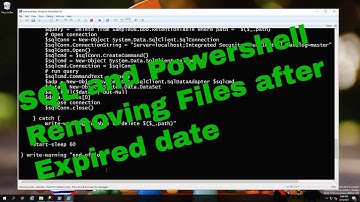 Remove a file based on SQL Database with Powershell