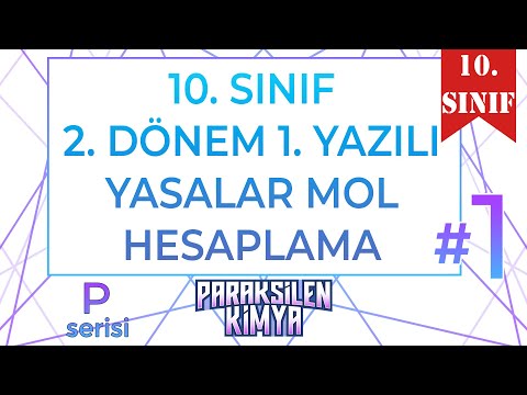 10. Sınıf Kimya 2. Dönem 1. Yazılı - YASA-MOL-HESAPLAMA