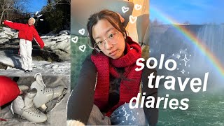 SOLO DIARIES ⛸️🇨🇦: night skating, niagra falls, snowy hike, making friends, souvenir shopping