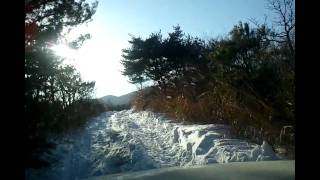 산에서 경호랑 눈썰매 타기20100109.avi