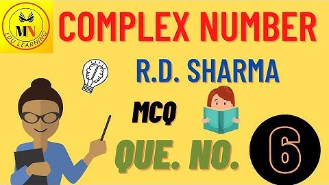 RD sharma MCQ Qno. 6 ll complex number