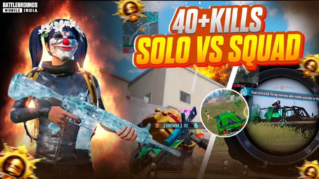 40+ Kills Solo vs Squad 😱 Full Lobby Destroyed 🔥 BGMI Gameplay | Yash ...